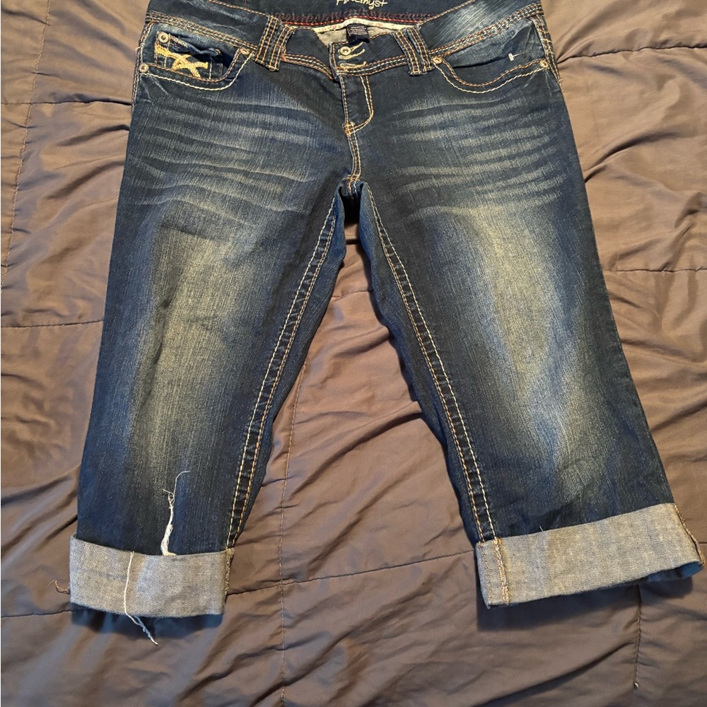 Amethyst Jeans Blue Ankle Cropped Denim